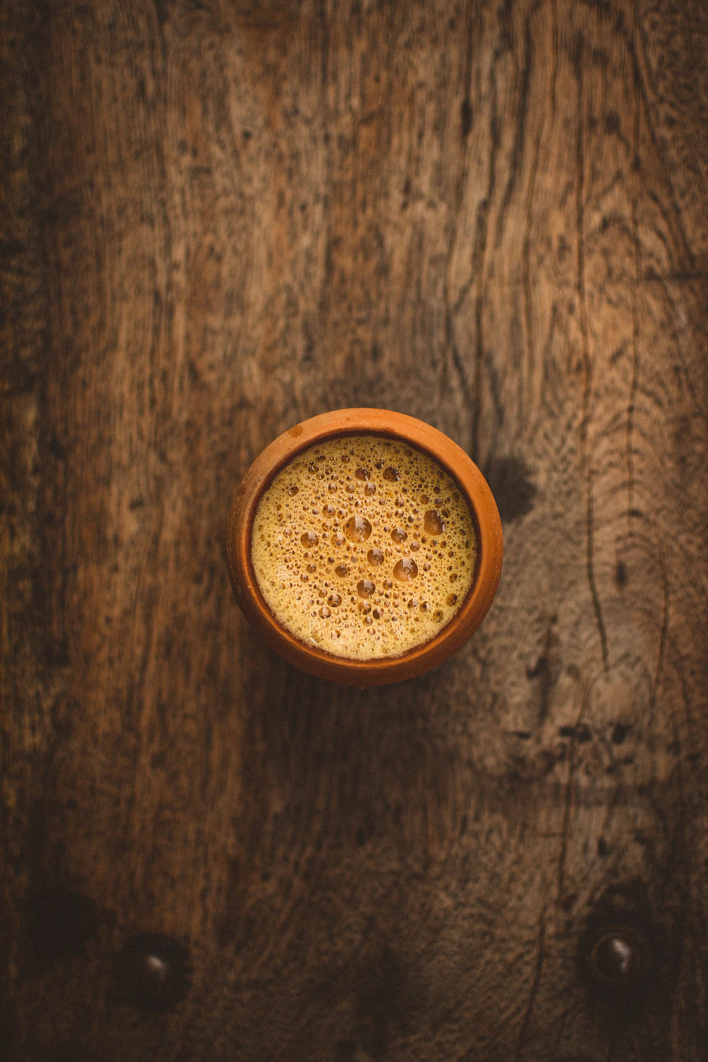 South-Indian filter coffee, hot, frothy and milky, served in a cup