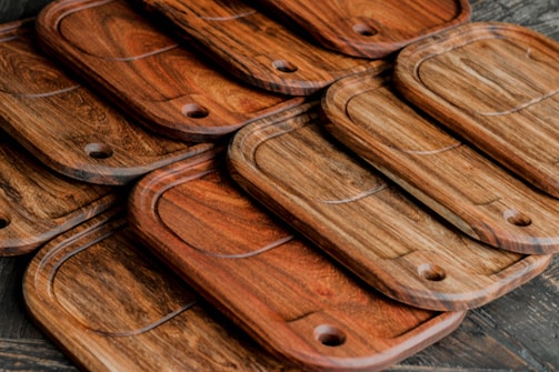 brown wooden board with hole