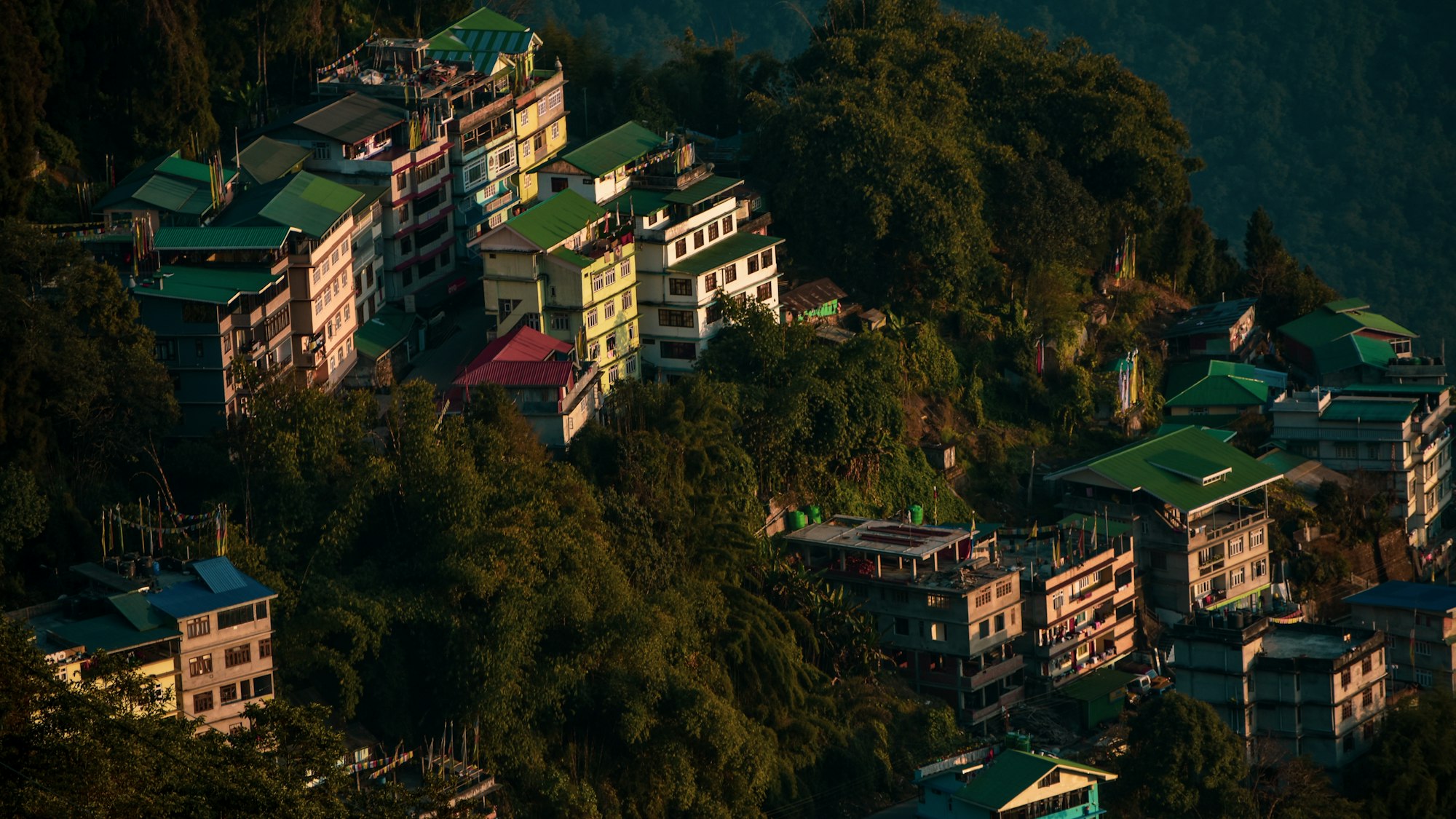 A neighbourhood in the outskirts of Gangtok City, Sikkim.