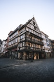 Exterior view of the historic Fachwerk house in the heart of Quedlinburg's UNESCO World Heritage site.