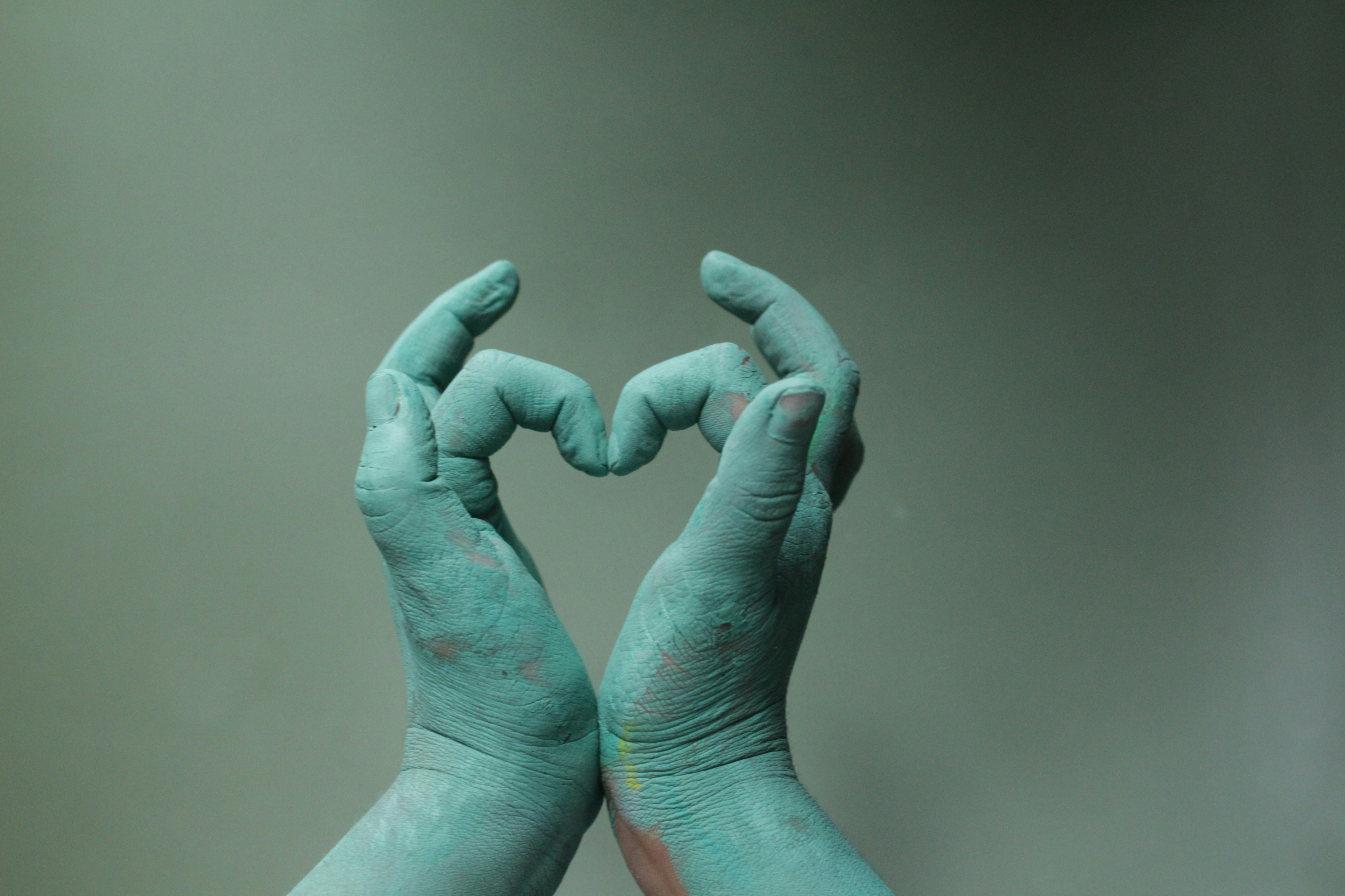 persons hand with white background