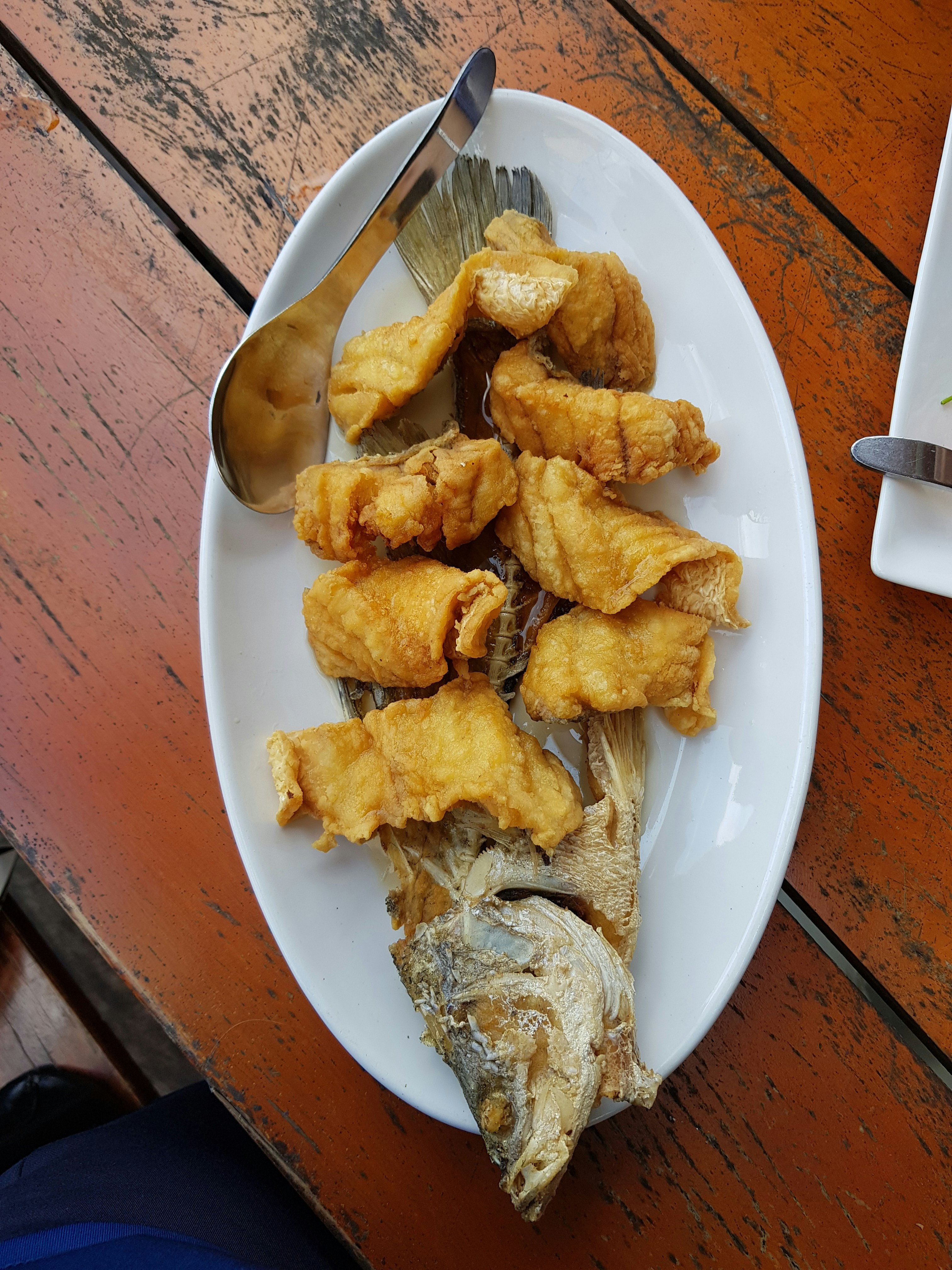 fried food on white ceramic plate