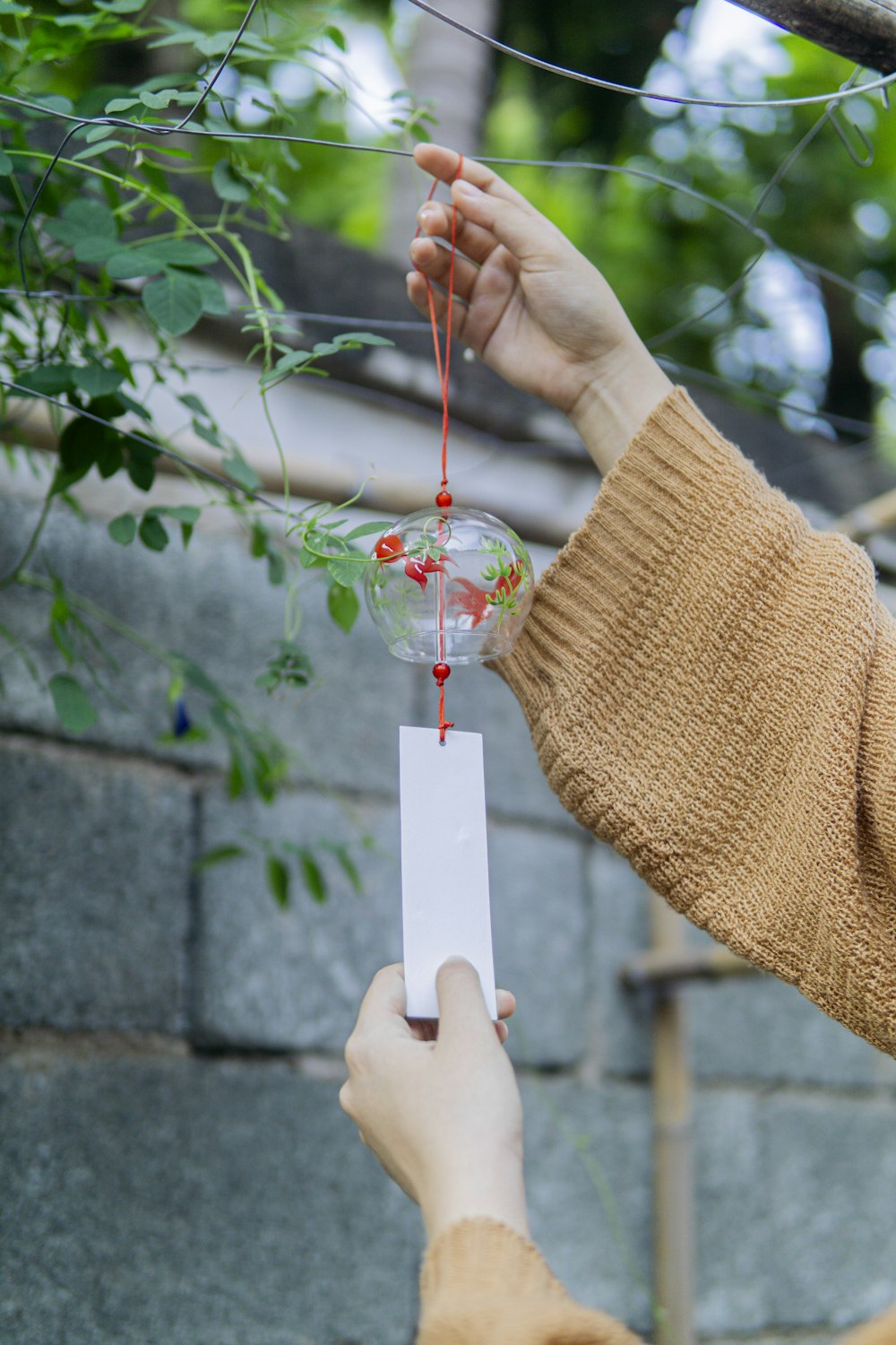 person holding white plastic tube