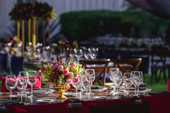 clear wine glasses on table