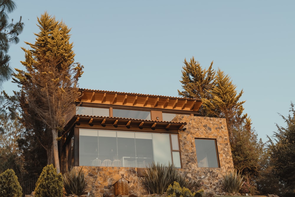 brown and white concrete house