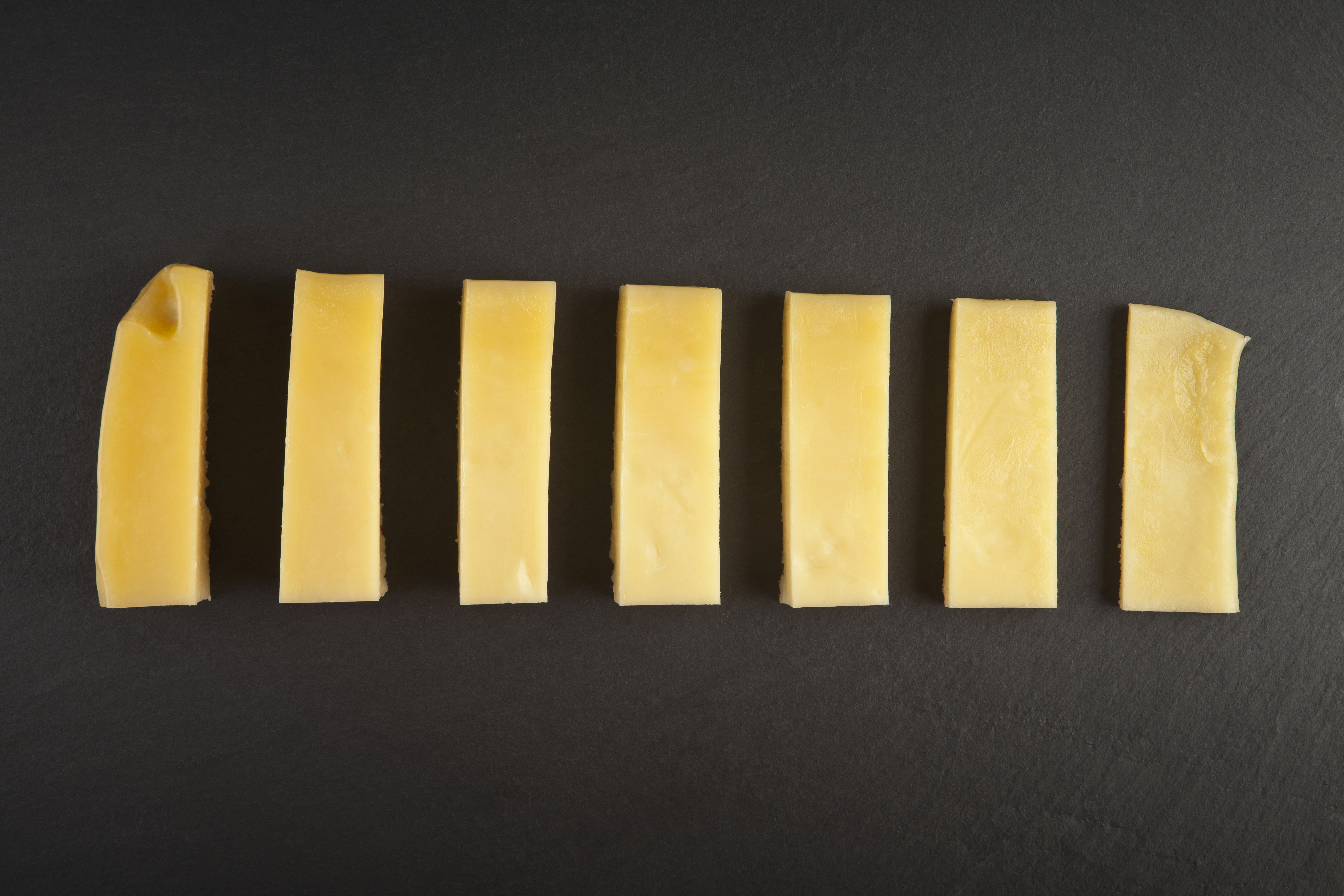 delicious cheddar presentation on granite