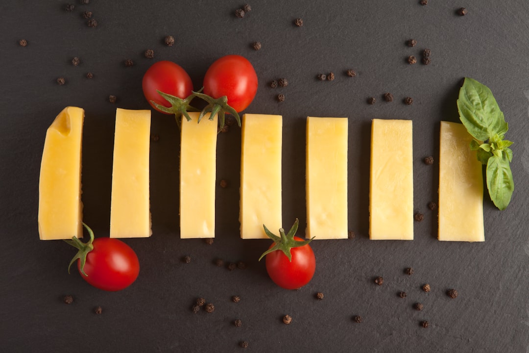 red cherry tomatoes on gray surface