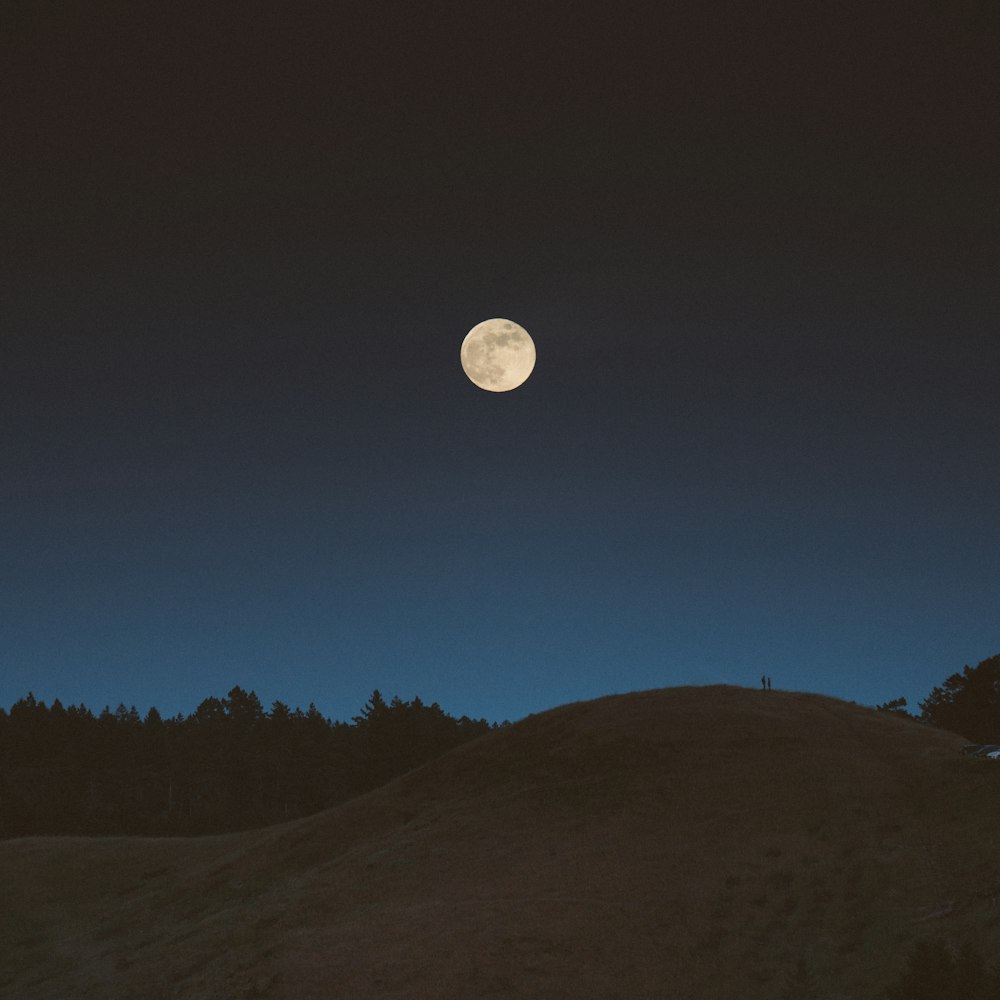 full moon over the mountain