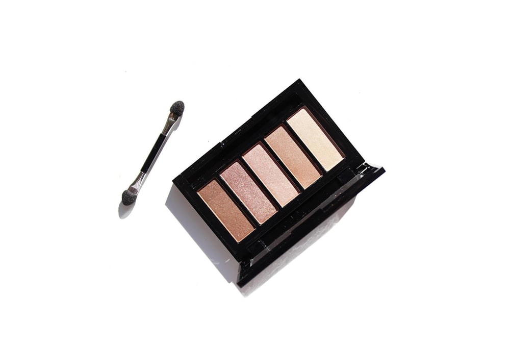 brown and black make up palette