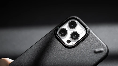 Back view of the iPhone case emphasizing the reinforced camera protection.