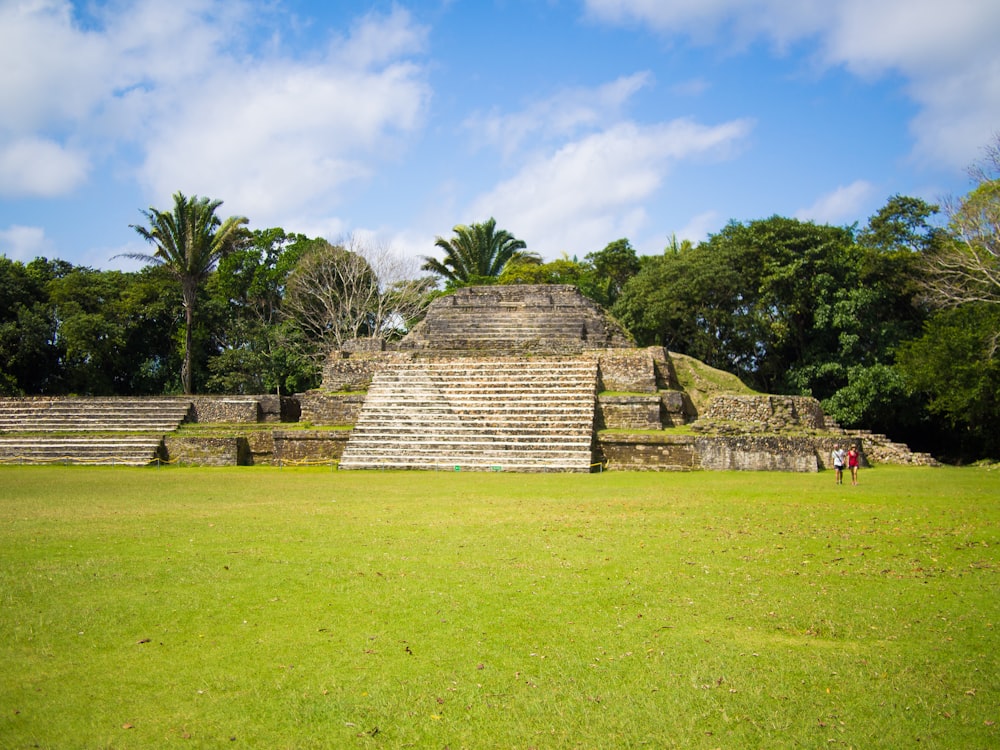 gray concrete tomb on green grass field during daytime