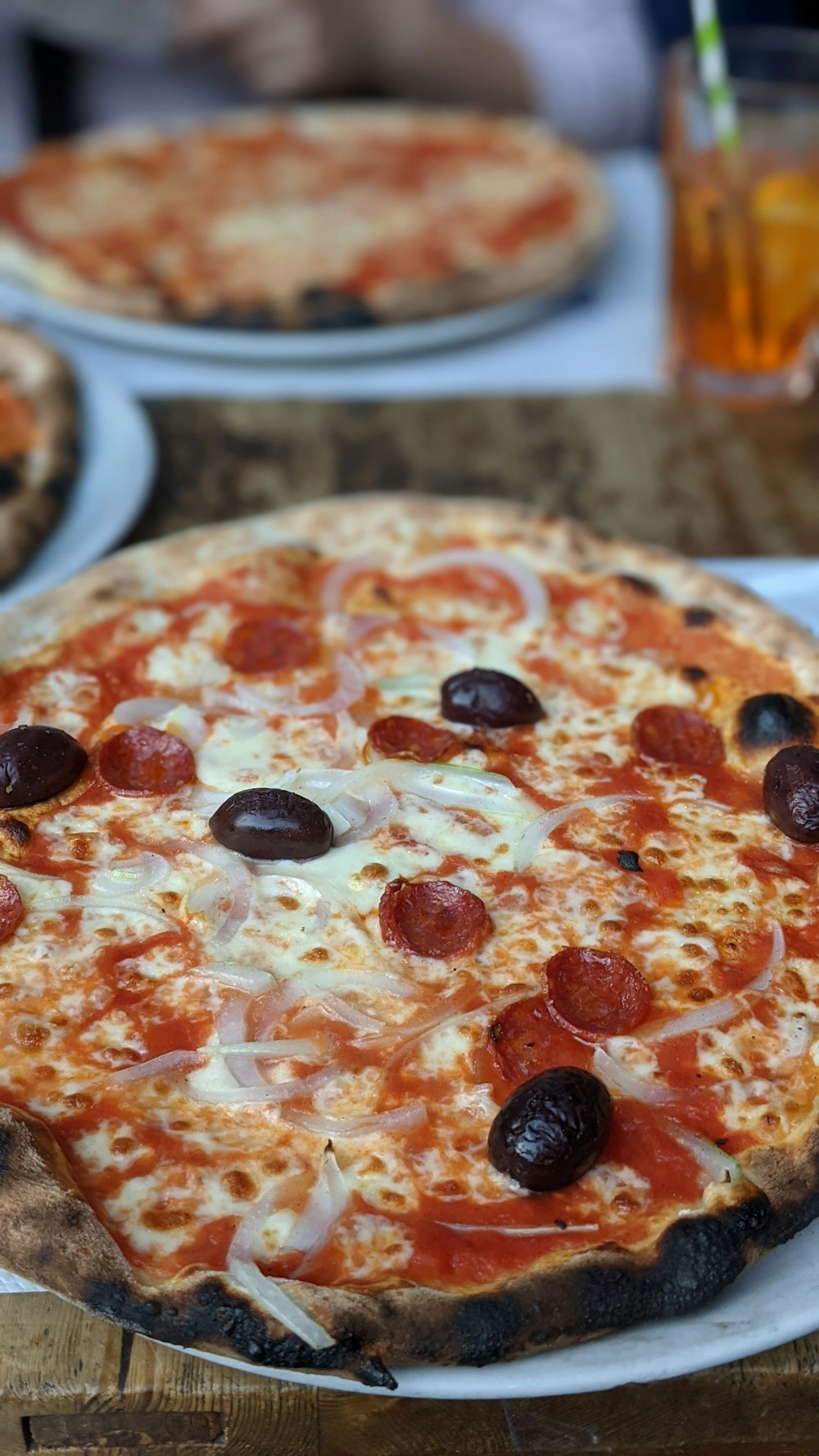 pizza on white ceramic plate