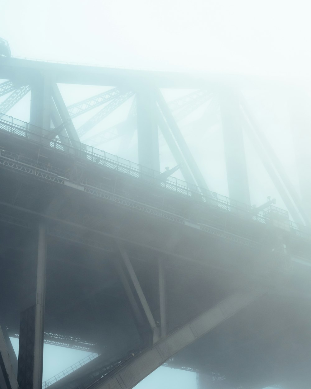 foto in scala di grigi di un ponte
