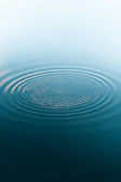 Ripples spreading across a calm ocean surface under a soft blue sky, illustrating value movement.