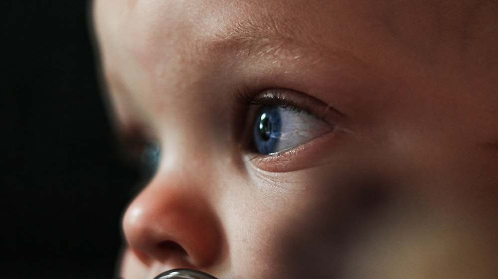 close up photo of human eye