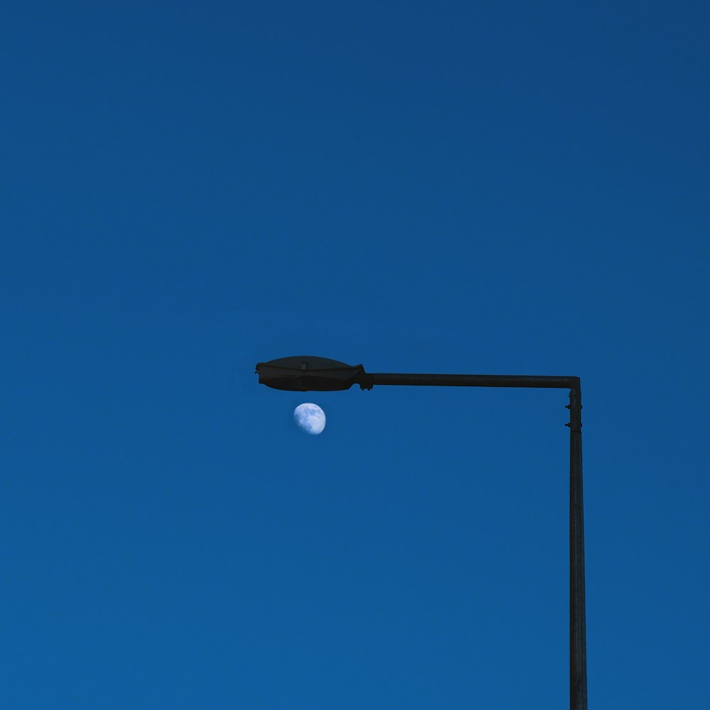 black and white street light under blue sky during daytime