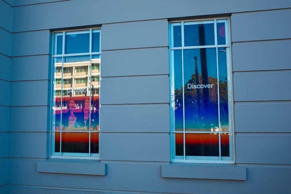 white framed glass window closed