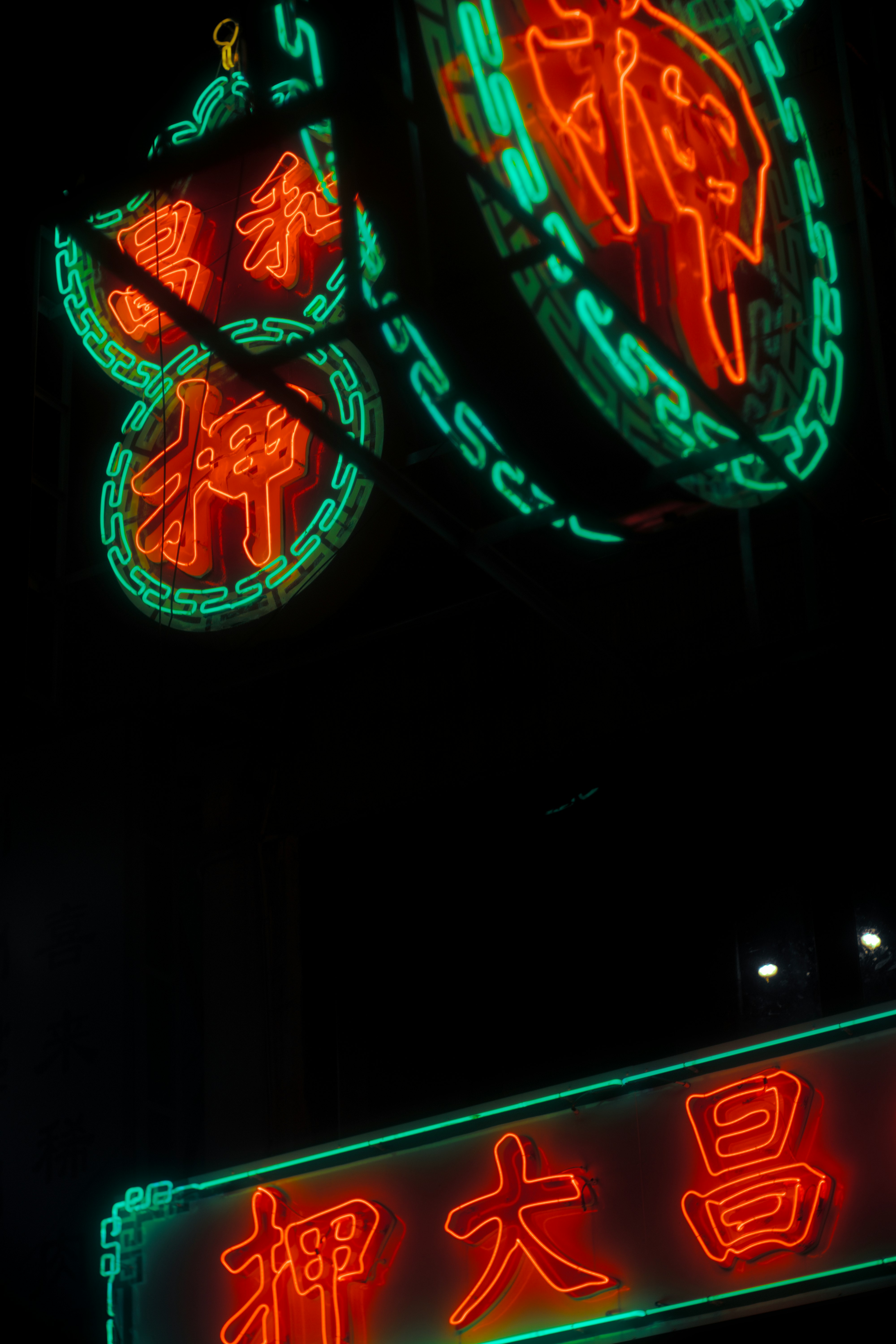 red and green neon light signage
