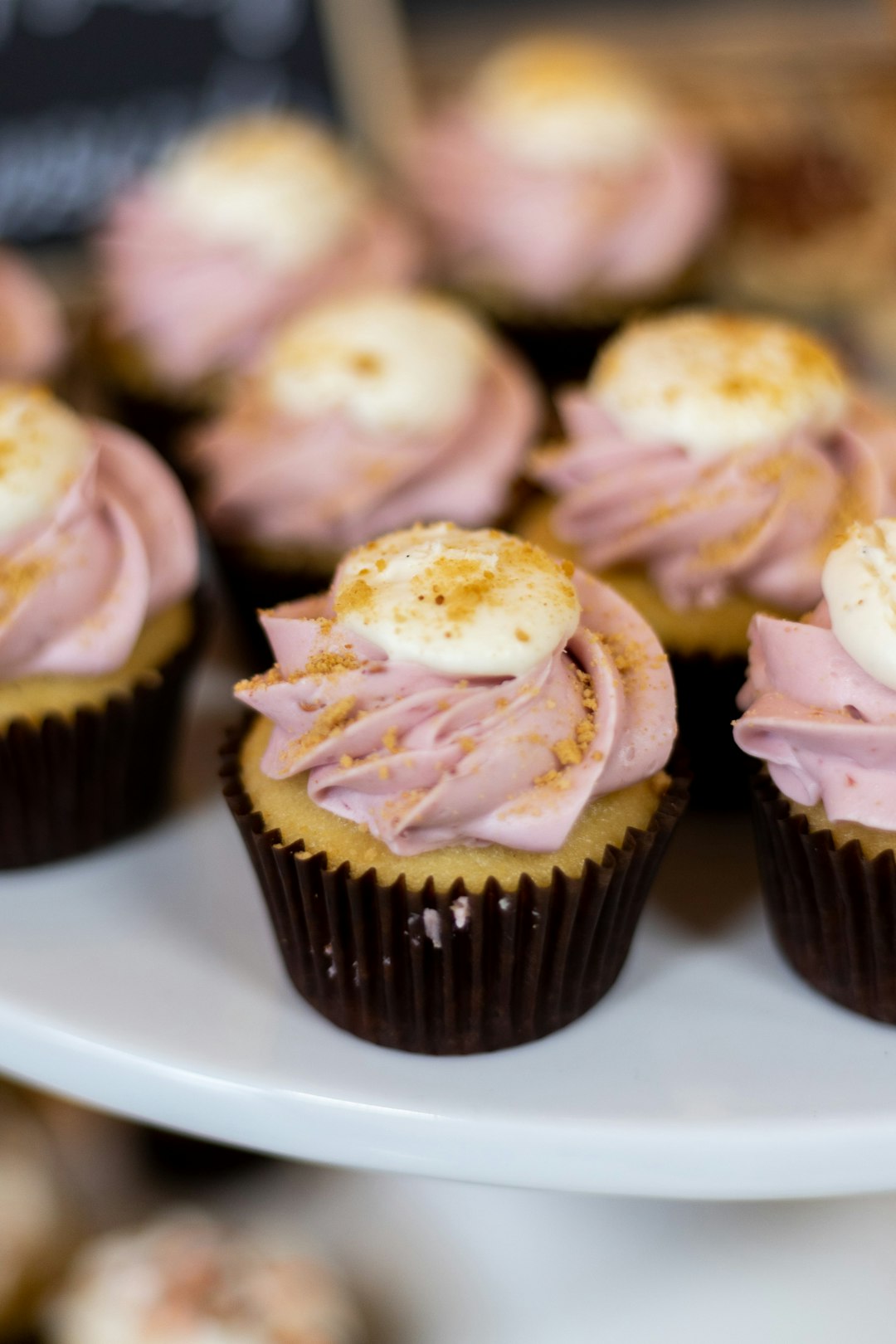 cupcakes on white ceramic plate