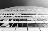 grayscale photo of high rise building