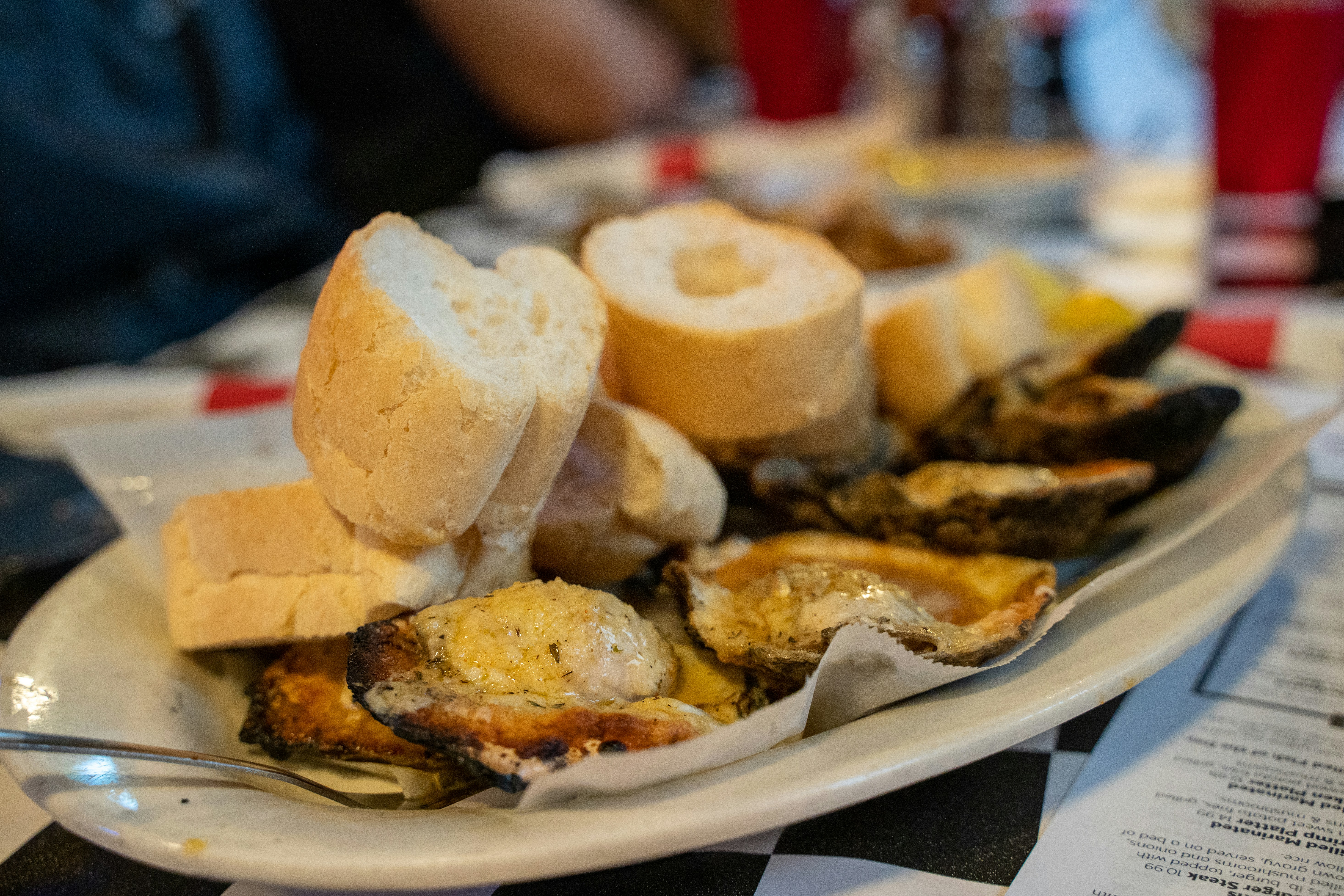grilled oysters from Acme Oyster House in New Orleans, Louisiana