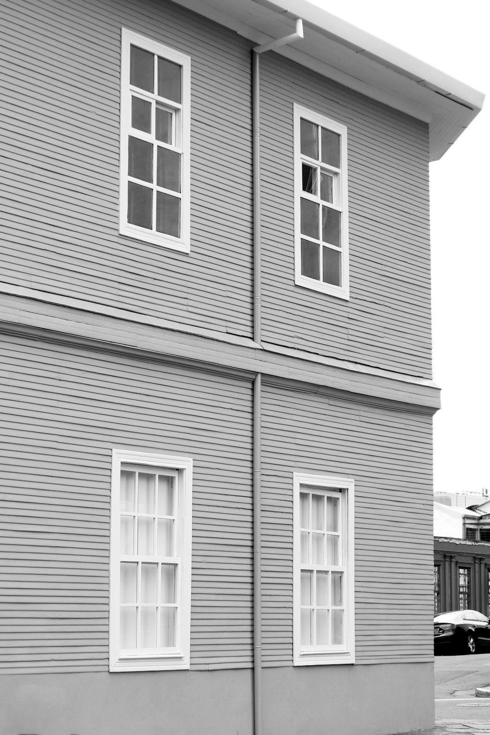 white and gray wooden house