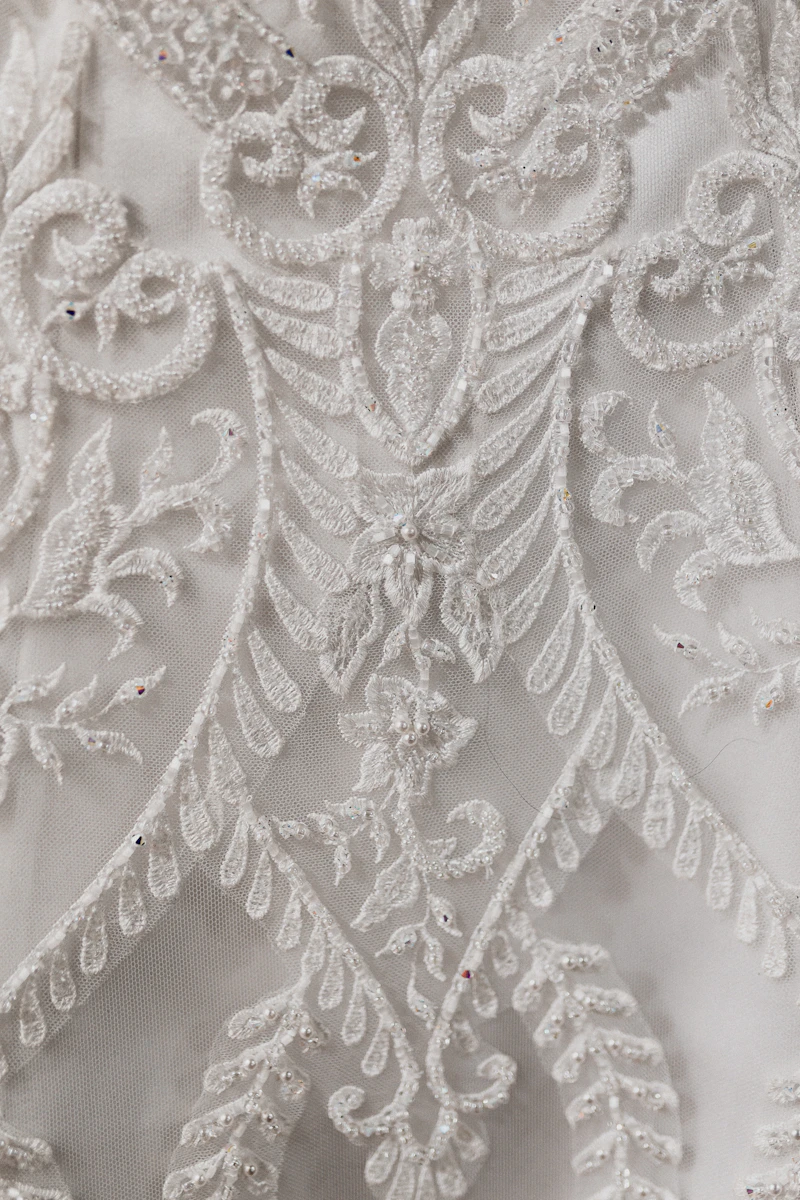 White Rose and White Rose Plus luxury wedding gown detail