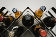 A versatile can storage rack arranged in a neat order.