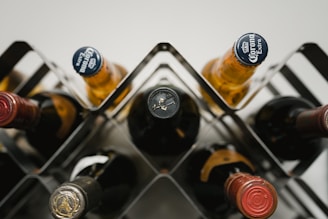 A versatile can storage rack arranged in a neat order.