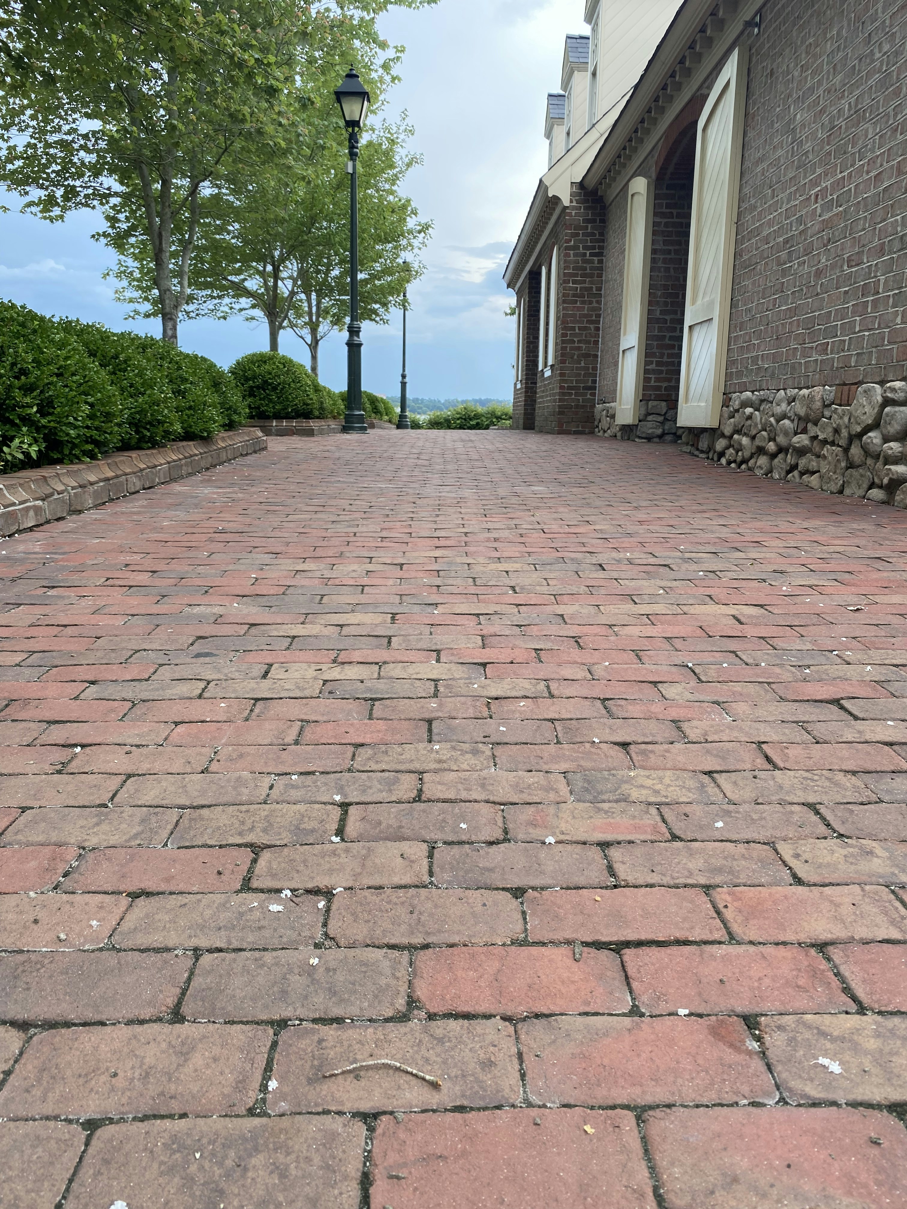 Residential paver driveway installed in Galveston, TX