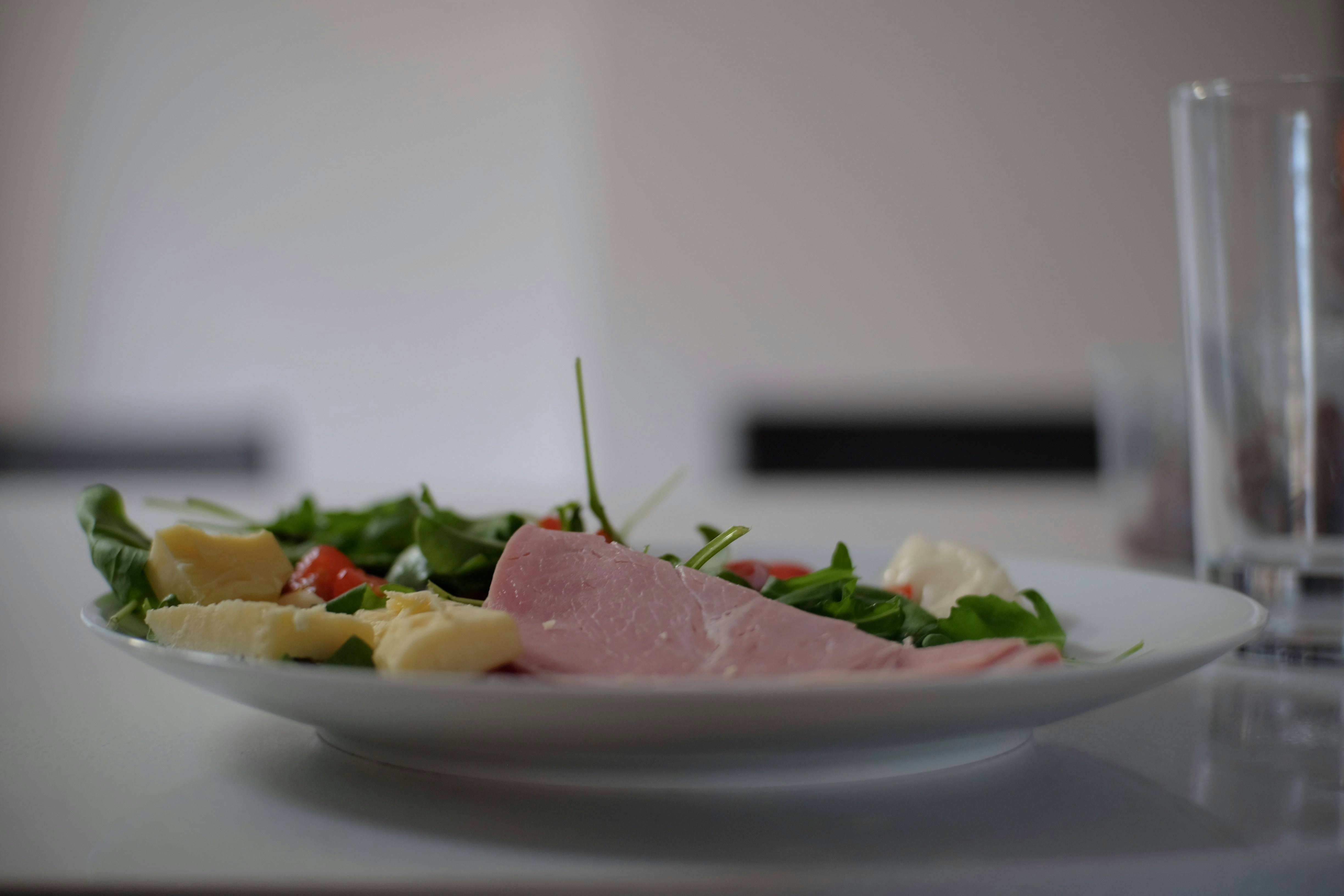 Salmon with vegetables for dinner.