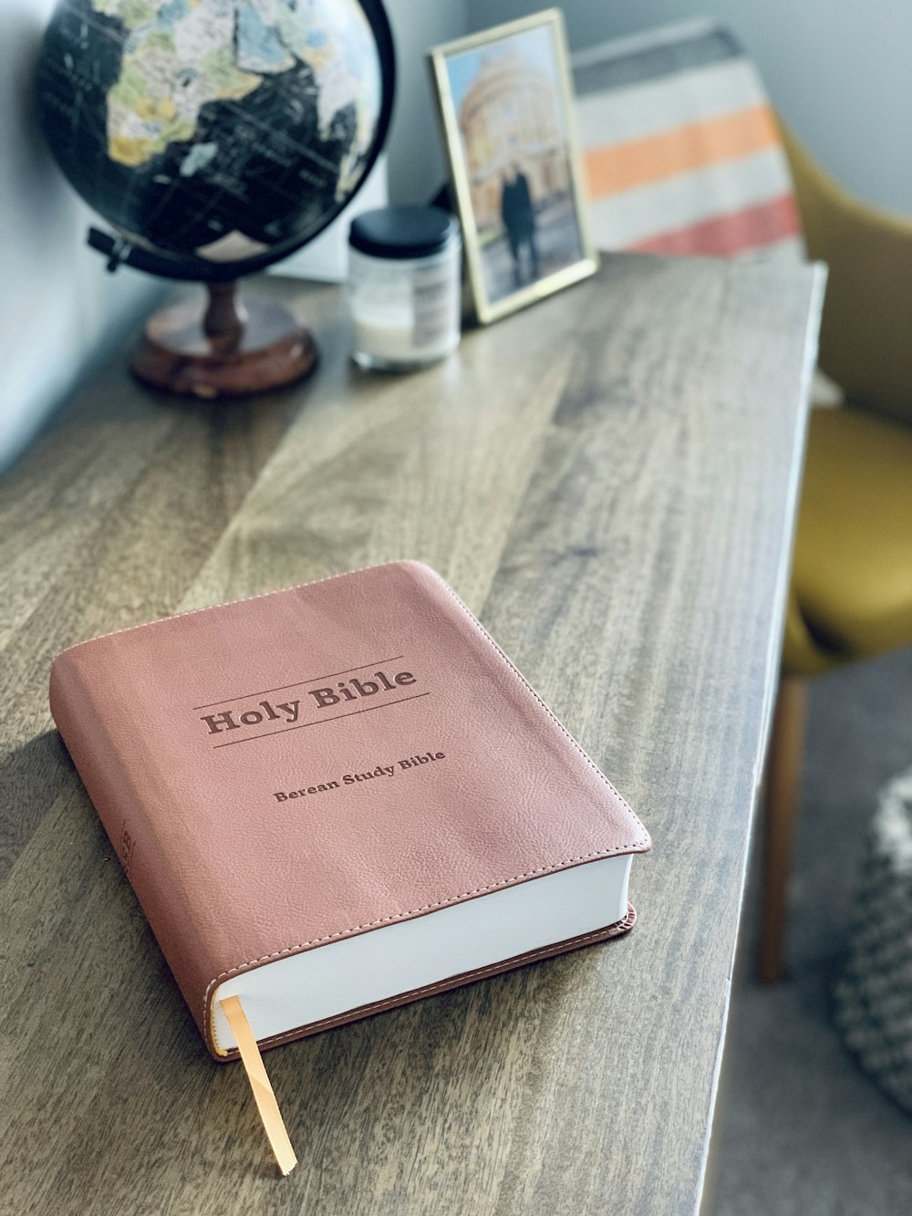 brown book on brown wooden table