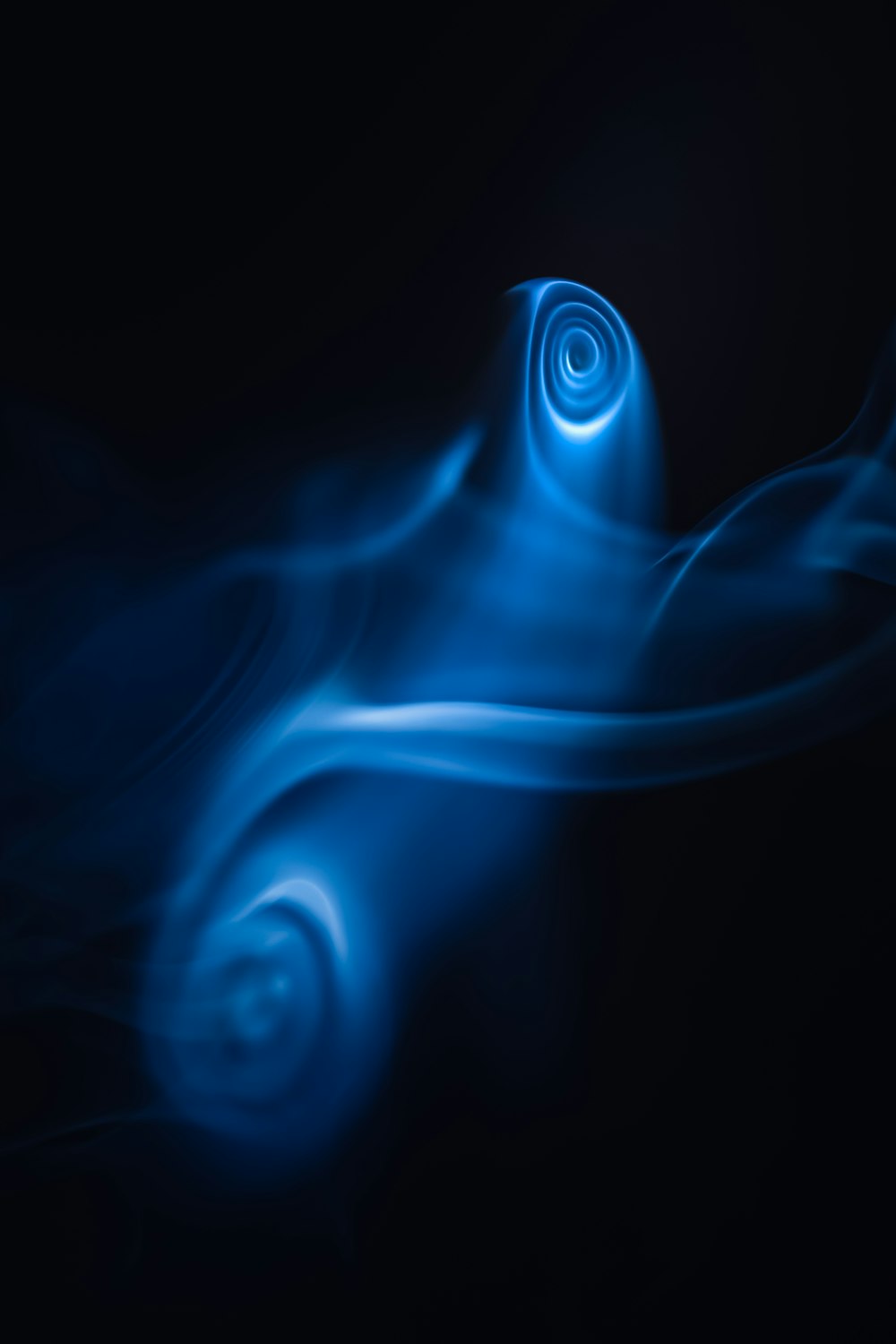 blue and white smoke illustration