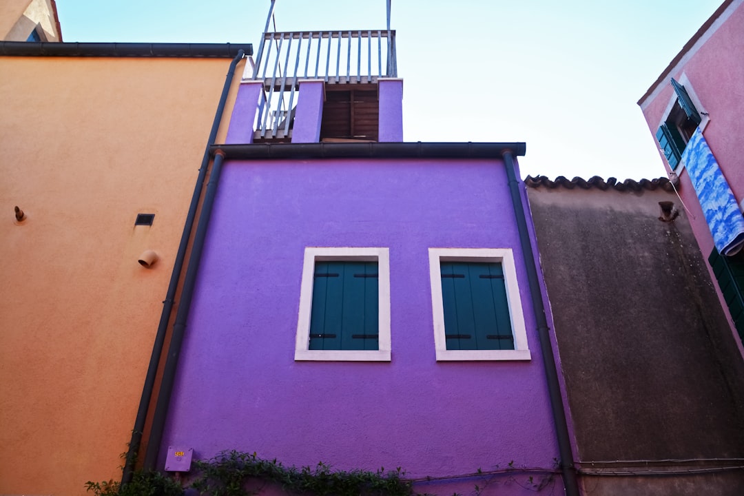 pink and white concrete house