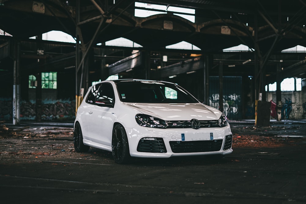 Front View Of White Volkswagen Golf Gti Mk6 Parked In The Street Stock  Photo - Download Image Now - iStock