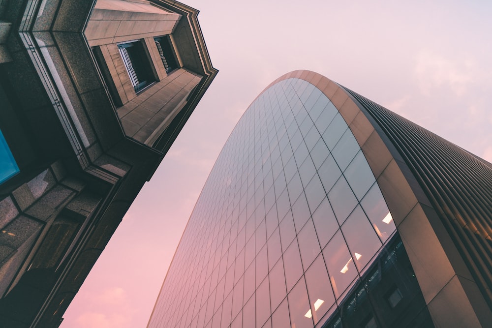 low angle photography of high rise building