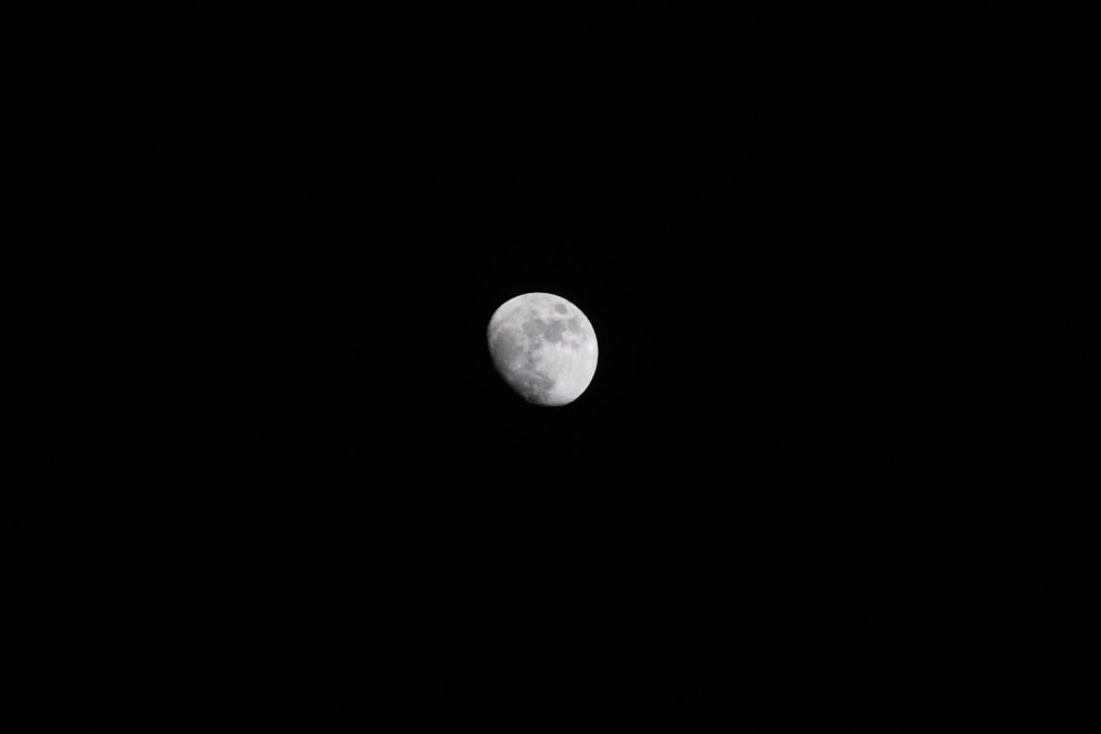 Vollmond am dunklen Nachthimmel