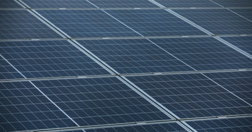 white and blue solar panels