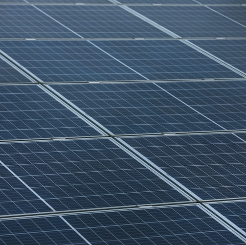 white and blue solar panels