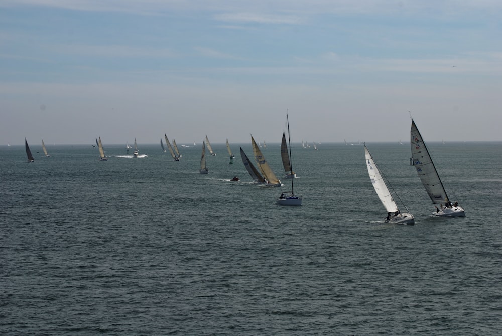 white sail boat on sea during daytime