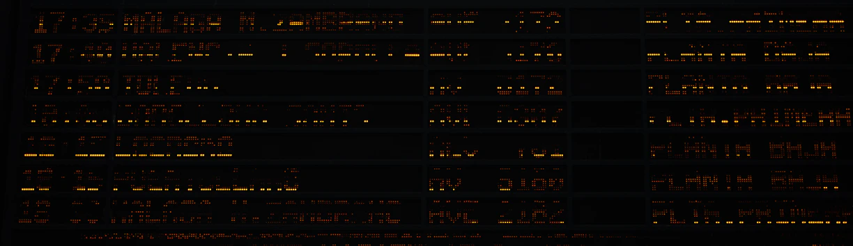 A sleek, dark-mode command center interface displaying real-time flight arrivals and revenue metrics with teal highlights.