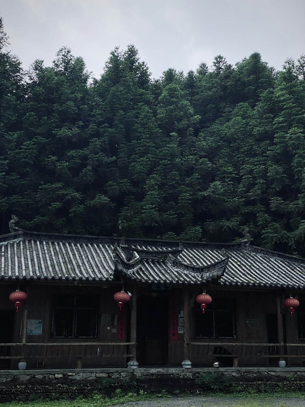 green trees near brown house during daytime