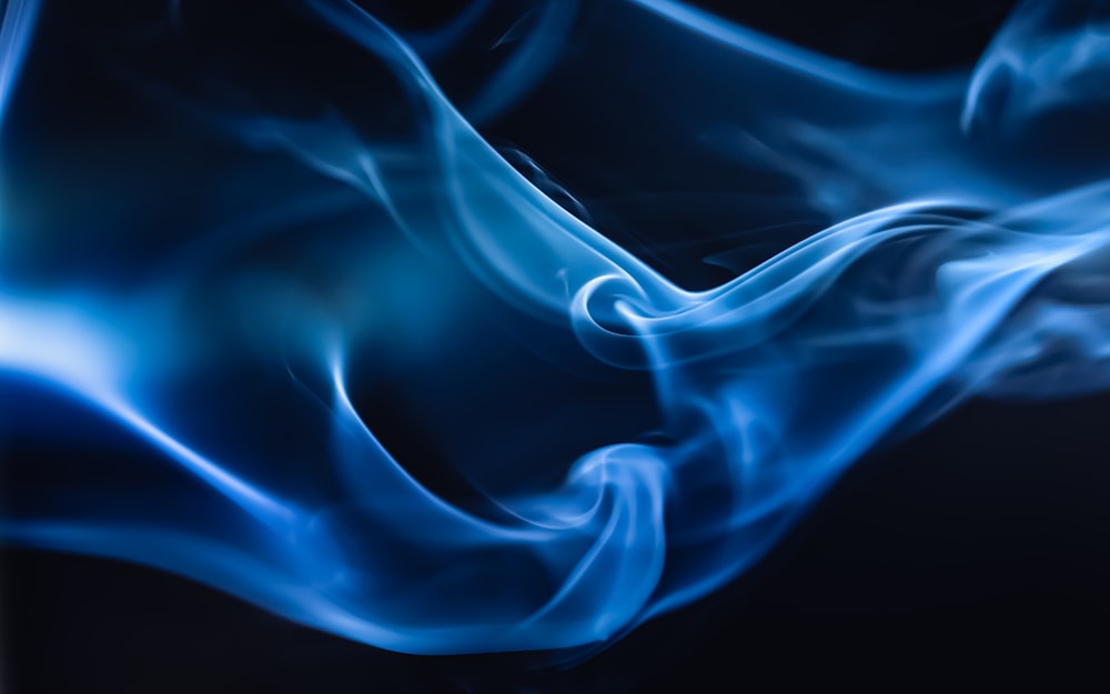 blue and white smoke illustration