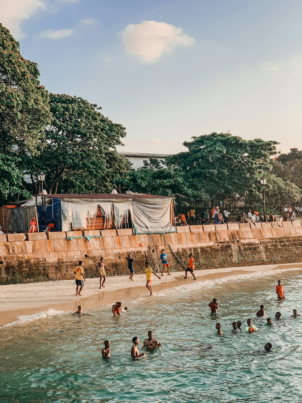 people in swimming pool during daytime