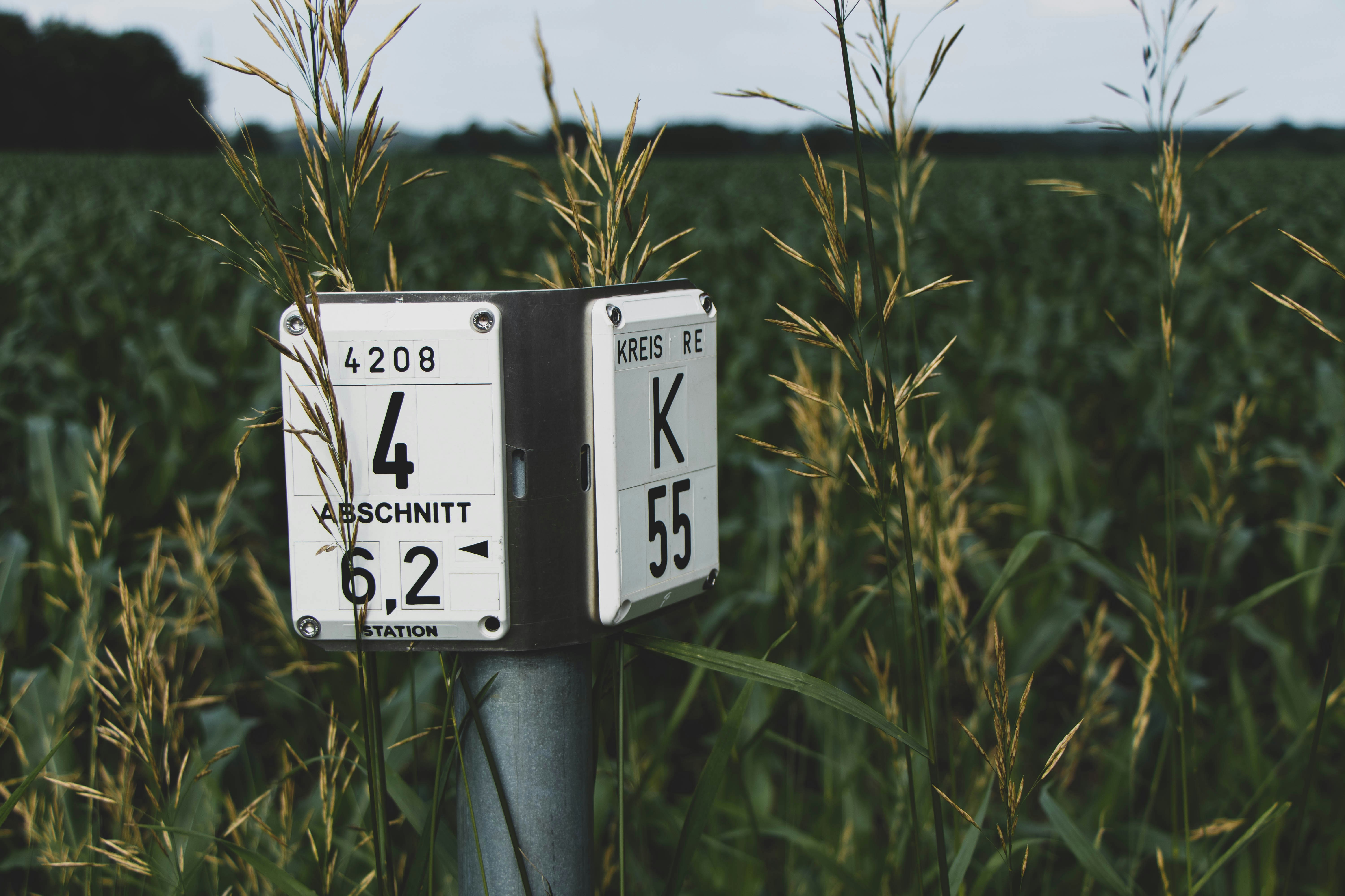 White and black sign board