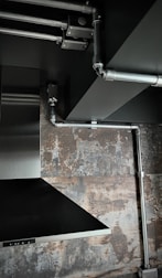Picture of a commercial kitchen chimney duct system in operation.