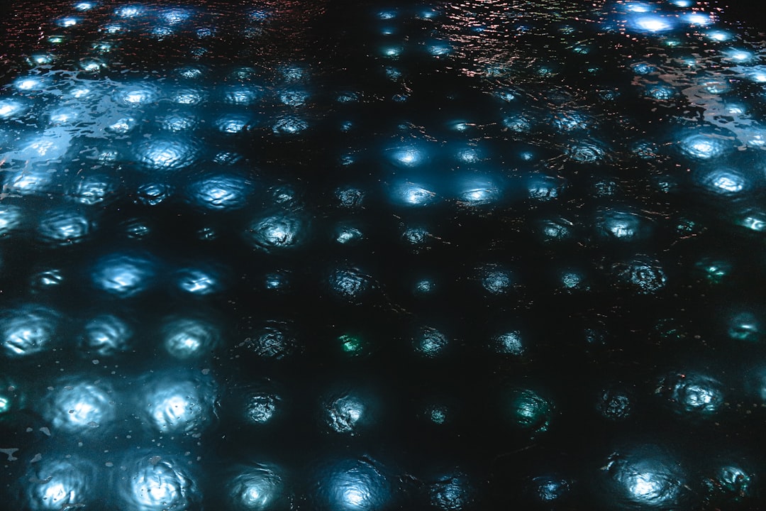 water droplets on glass panel