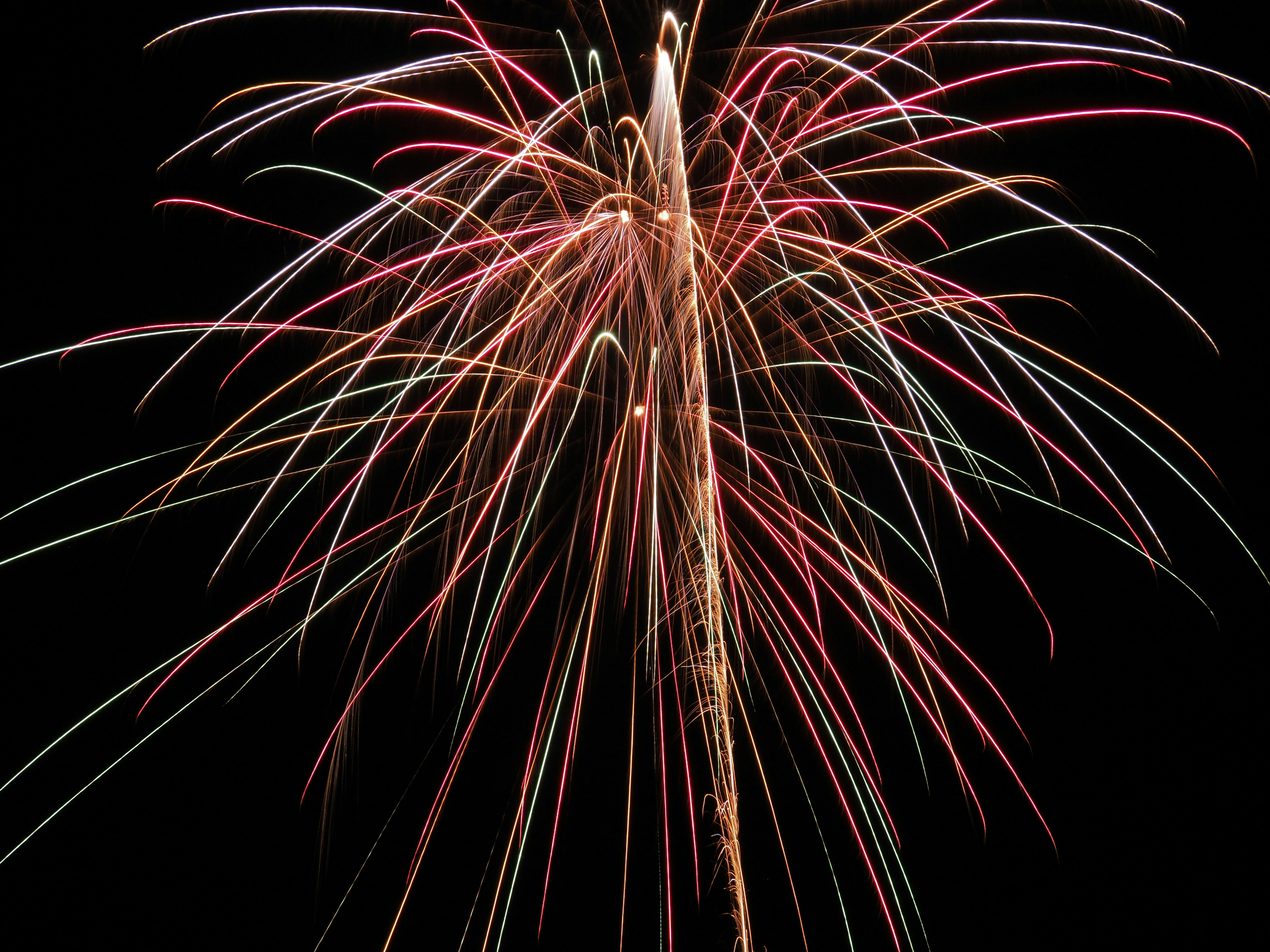red and yellow fireworks display