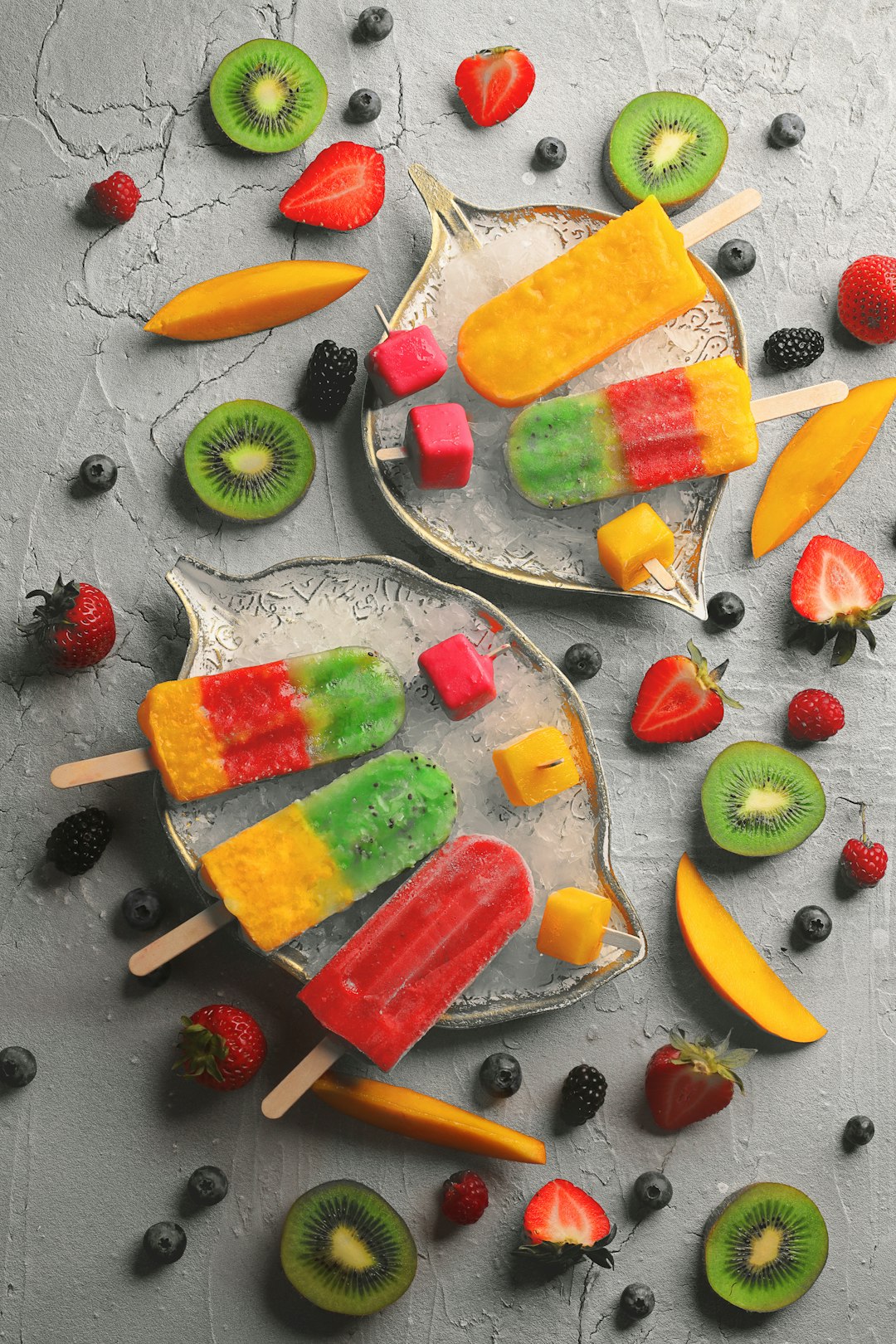 assorted fruits on stainless steel round tray