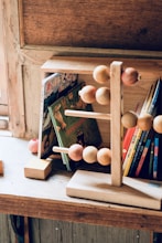 brown wooden rolling pin on brown wooden table